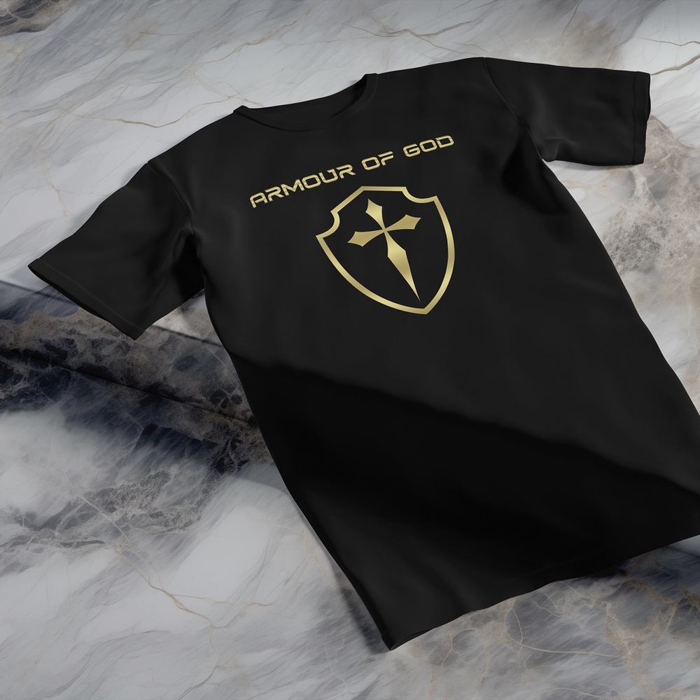 Men’s Shirt Armour Of God Jesus Christ Christian Faith Bible Verse T-Shirt